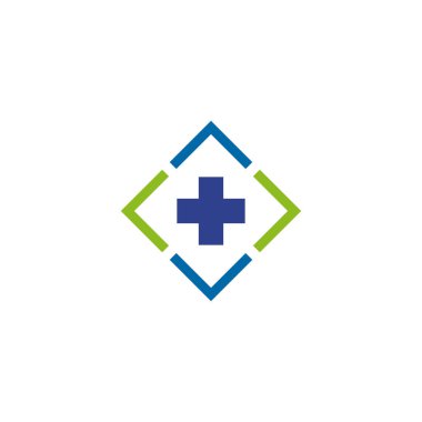 Tıbbi logo tasarım vektör şablonu