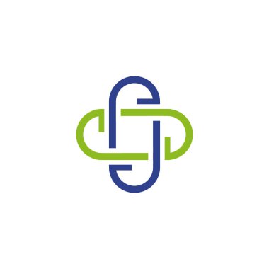 Çapraz simge şablonu kullanan tıbbi logo tasarımı