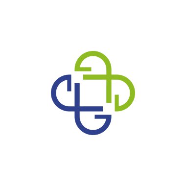 Çapraz simge şablonu kullanan tıbbi logo tasarımı