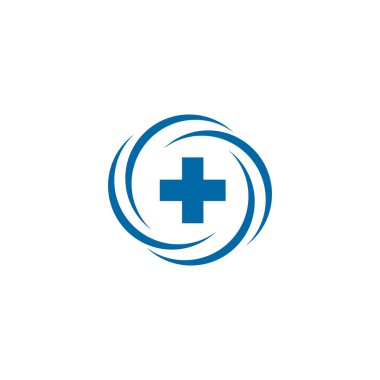 Çapraz simge şablonu kullanan tıbbi logo tasarımı