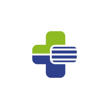 Tıbbi logo tasarım vektör şablonu