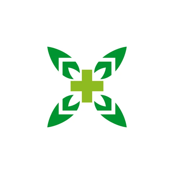 Diseño del logo médico con plantilla de icono de cruz — Archivo Imágenes Vectoriales