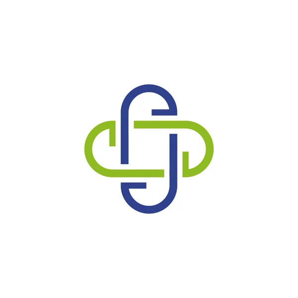 Diseño del logo médico con plantilla de icono de cruz — Vector de stock