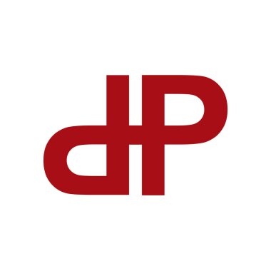 Dp harfi ilk simge logo tasarım şablonu