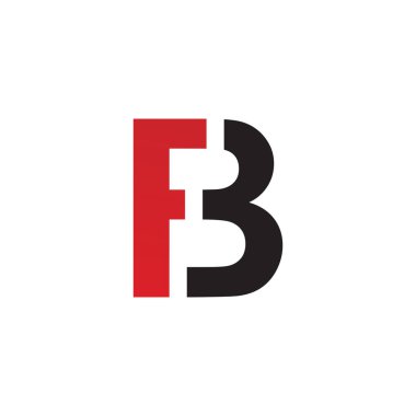 Fb harfi ilk simge logo tasarım şablonu