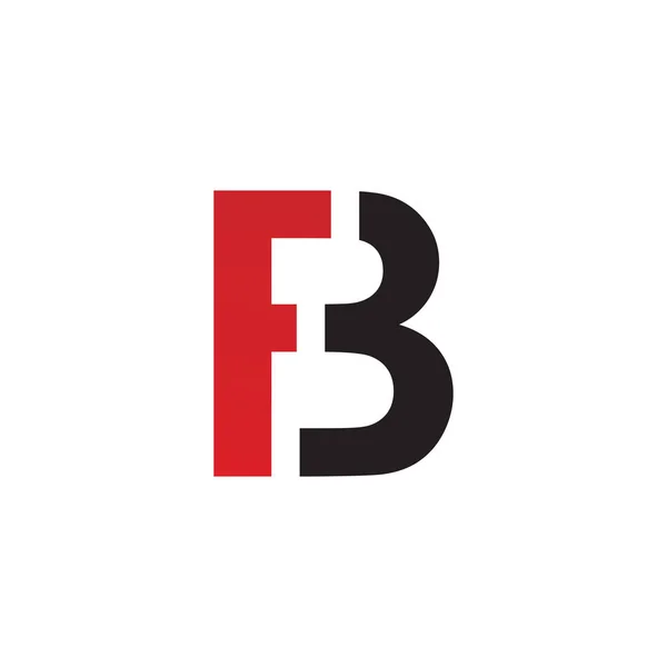 Fb harfi ilk simge logo tasarım şablonu