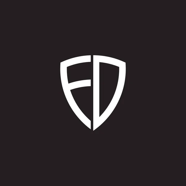 Fd Brief Initiale Symbol Logo Design Vektor-Vorlage — Stockvektor