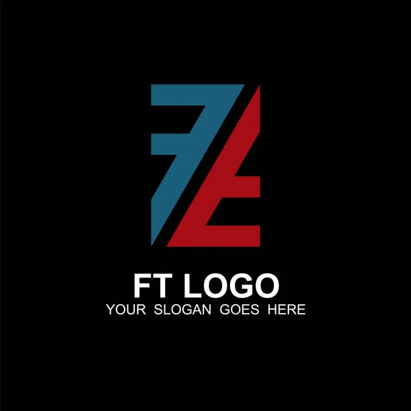 Ft Brief Initiale Symbol Logo Design Vektor-Vorlage — Stockvektor