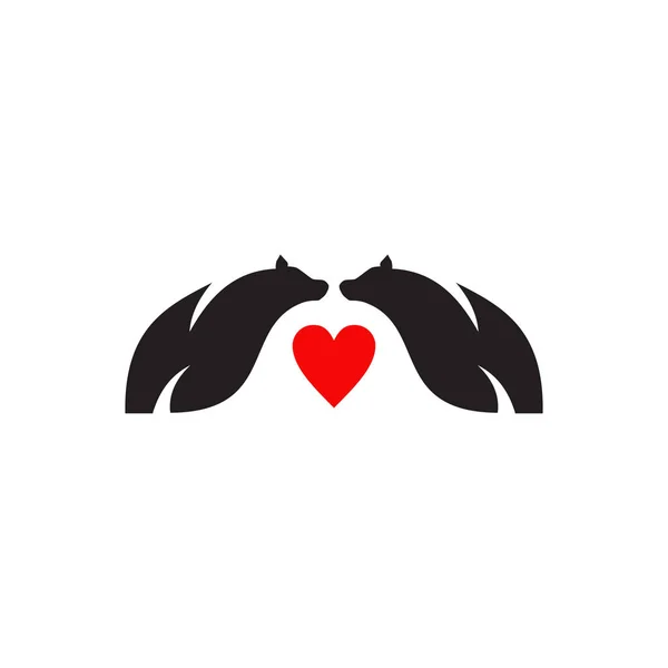 クマのロゴデザインベクトルイラストテンプレート — ストックベクタ