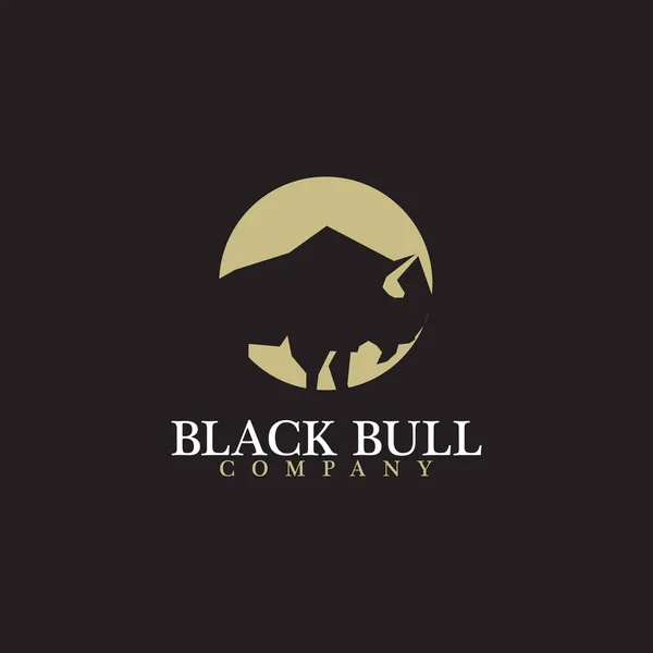 Bull logo design vector illustration template — 스톡 벡터