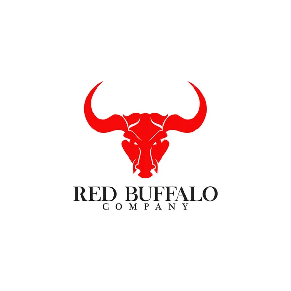 Bull logo design vector illustration template — 스톡 벡터