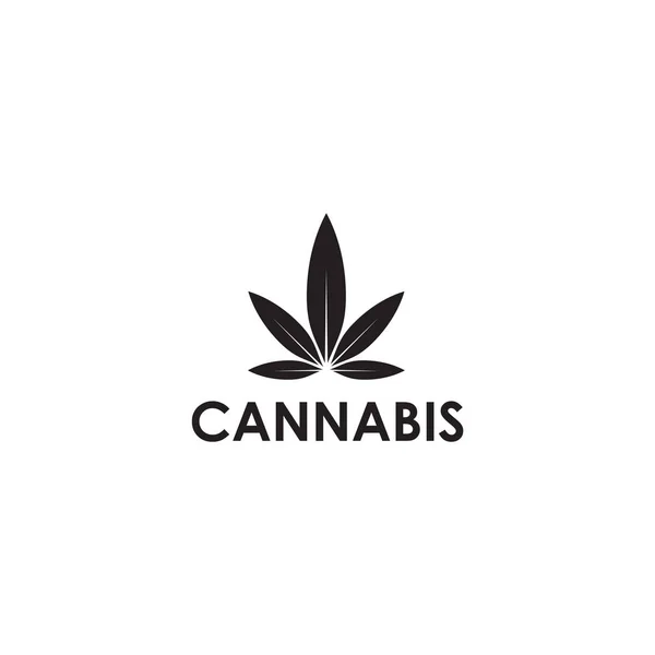 Plantilla de vector de diseño de logotipo de hoja de cannabis — Vector de stock