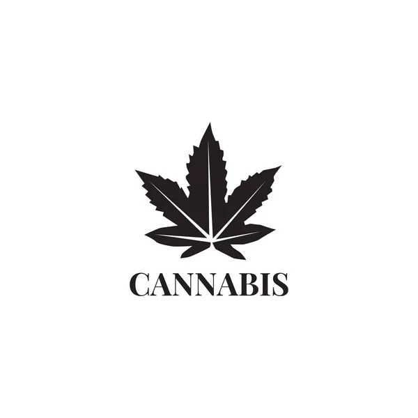 Plantilla de vector de diseño de logotipo de hoja de cannabis — Archivo Imágenes Vectoriales