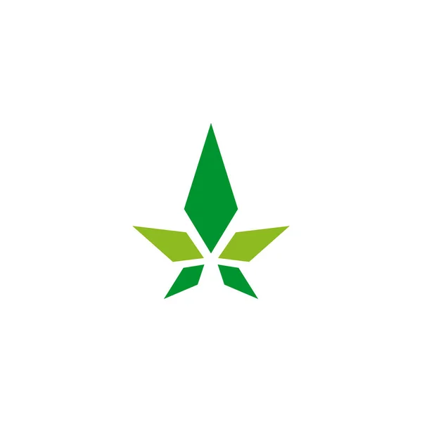 Cannabis folha ícone logotipo design vetor modelo —  Vetores de Stock