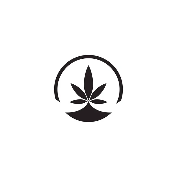 Cannabis Blatt Symbol Logo Design Vektor Vorlage — Stockvektor