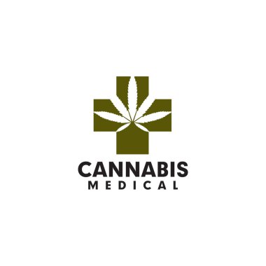 Kenevir yaprağı logo tasarım şablonu