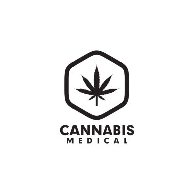 Kenevir yaprağı logo tasarım şablonu