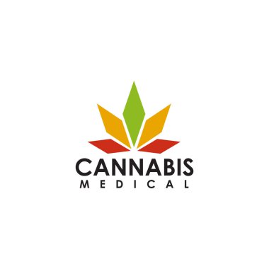 Kenevir yaprağı logo tasarım şablonu