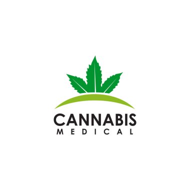 Kenevir yaprağı logo tasarım şablonu