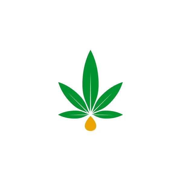 Plantilla de vector de diseño de logotipo de hoja de cannabis — Archivo Imágenes Vectoriales