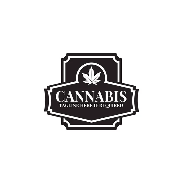 Cannabis leaf icon logo design vector template — Stock Vector