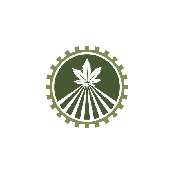 Cannabis Blatt Symbol Logo Design Vektor Vorlage — Stockvektor