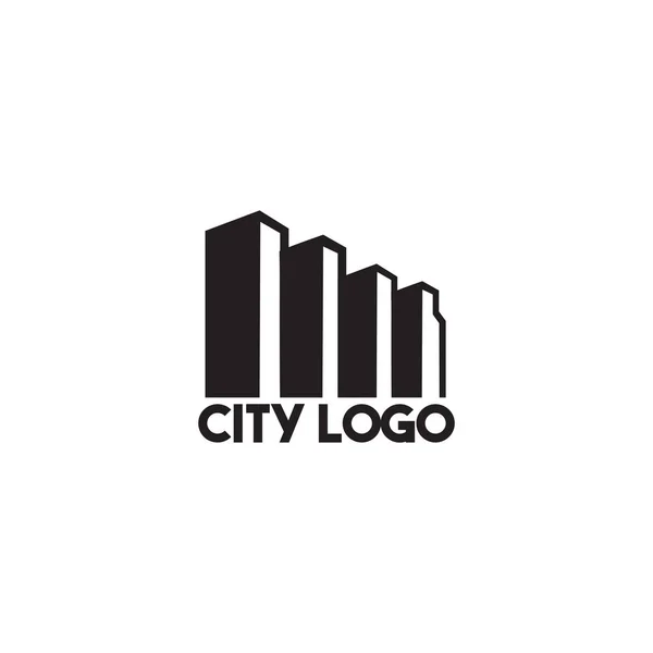Şehir binası simge logo tasarım şablonu — Stok Vektör