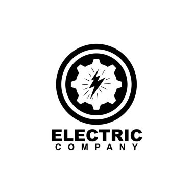 Elektrik şirketinin logo tasarım vektör şablonu