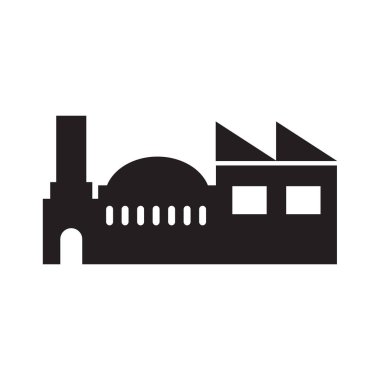 Fabrika inşa simgesi logo tasarım şablonu