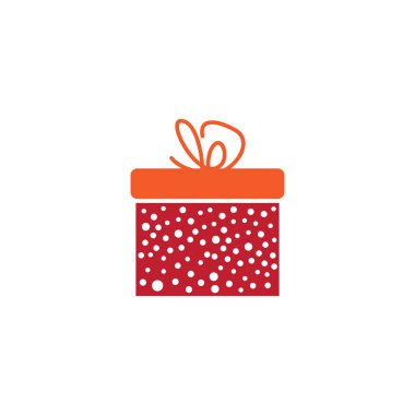 Hediye kutusu mevcut simge logo tasarım şablonu