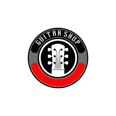 gitar logo tasarım vektör şablonu