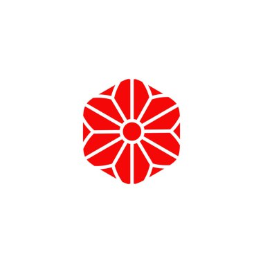 Altıgen şekilli simge logo tasarım vektör şablonu