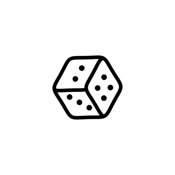 Dice pictogram logo ontwerp vector template — Stockvector