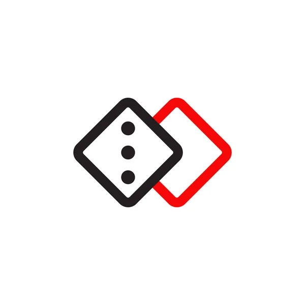 Würfel-Symbol Logo Design Vektor-Vorlage — Stockvektor