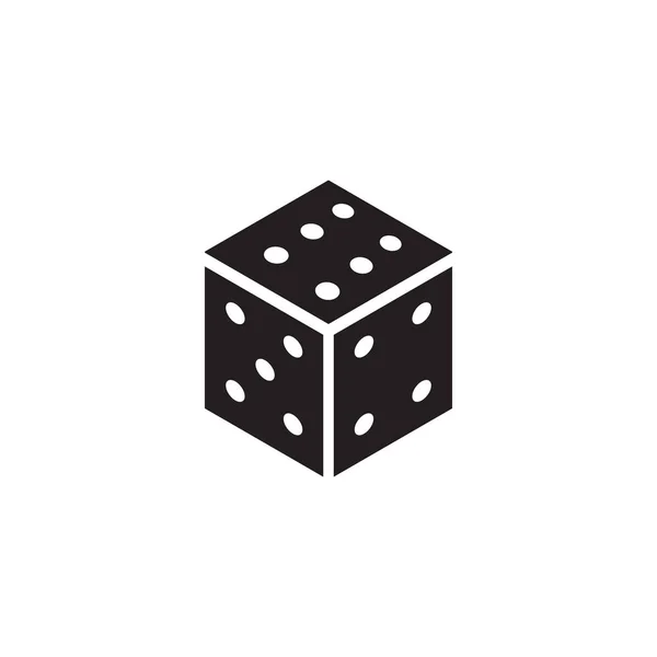 Dice pictogram logo ontwerp vector template — Stockvector
