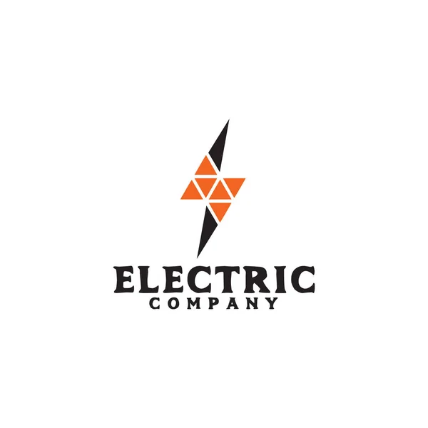 Дизайн логотипу компанії електричного бізнесу Векторний шаблон з використанням — стоковий вектор