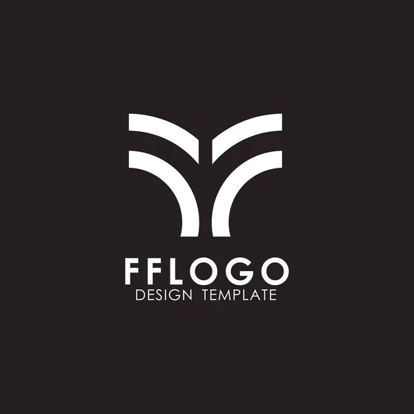 FF lettre initiale icône logo modèle de conception — Image vectorielle