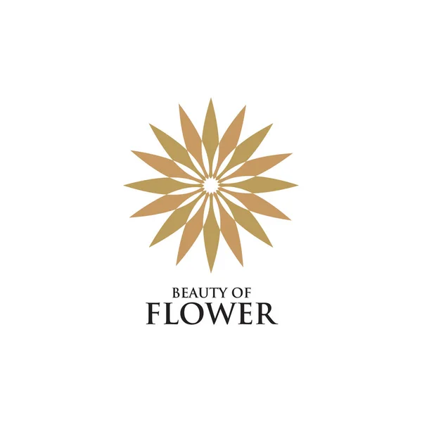 Flor de vida ornamento ícone logotipo design vetor modelo — Vetor de Stock