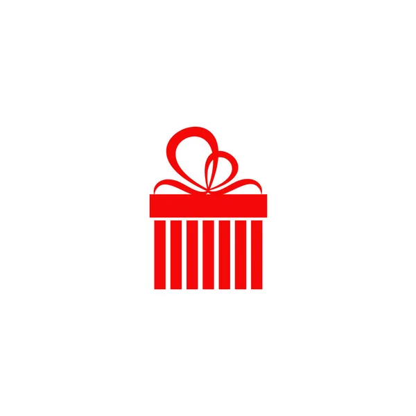 Scatola regalo presente icona logo modello vettoriale di progettazione — Vettoriale Stock