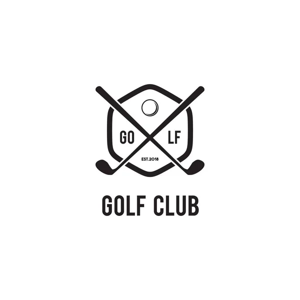 Logo emblème pour le modèle d'illustration vectorielle d'activité de sport de golf — Image vectorielle