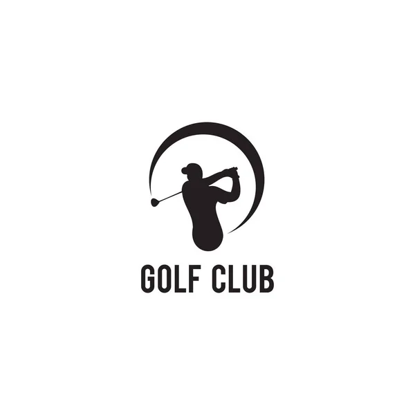 Logo emblème pour le modèle d'illustration vectorielle d'activité de sport de golf — Image vectorielle