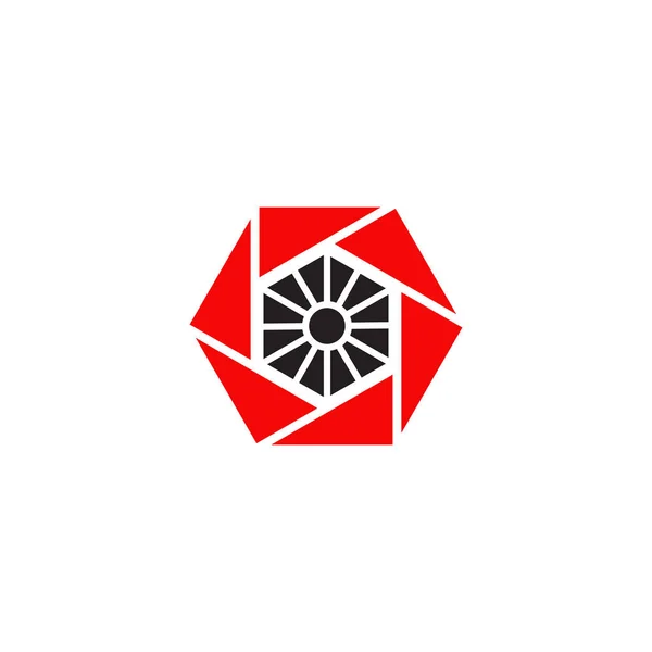 Hexagon alakú ikon logó design vektor sablon — Stock Vector