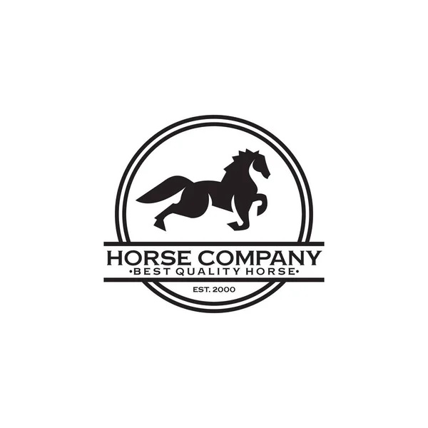 Modèle vectoriel de conception de logo icône cheval — Image vectorielle