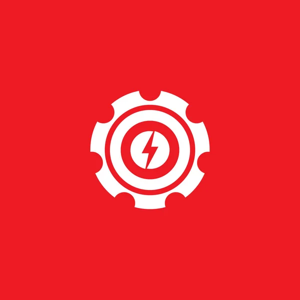Diseño del logotipo de la empresa industrial con plantilla de icono de engranaje — Vector de stock
