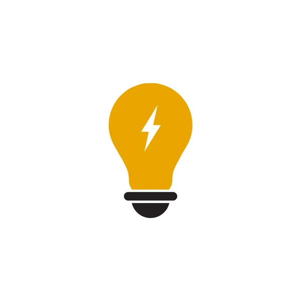 Elektrische Lampe Symbol Logo Design Vektor-Vorlage — Stockvektor
