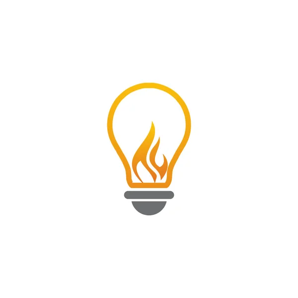 Electric lamp icon logo design vector template — 스톡 벡터