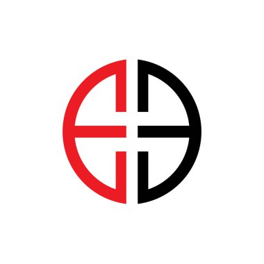 EE letter initial icon logo design vector template