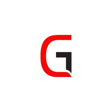 G harfi ilk simge logo tasarım şablonu