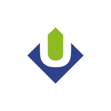 U letter initial icon logo design vector template