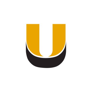 U letter initial icon logo design vector template